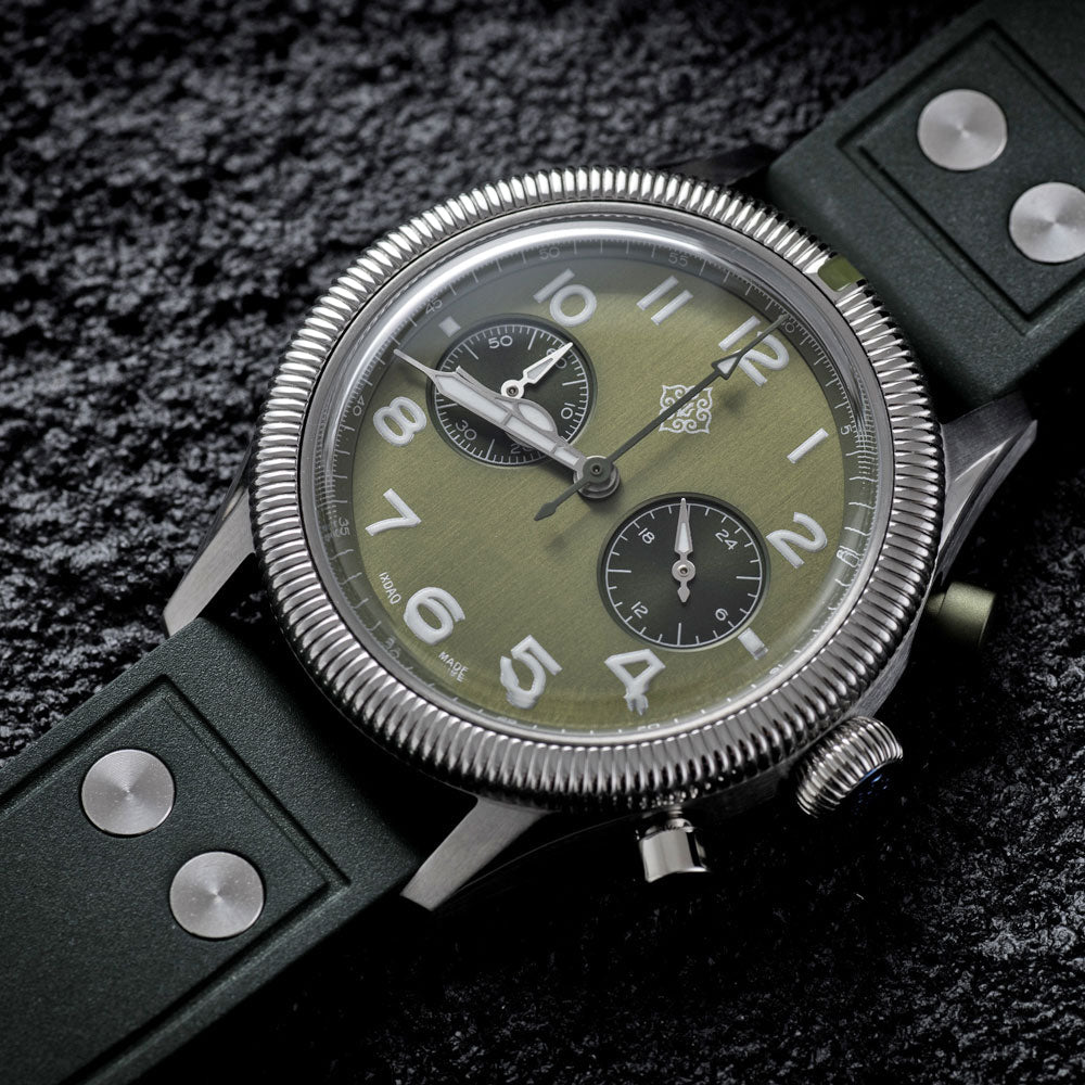 Aviator Chrono - Green Meca-Quartz Movement Watch
