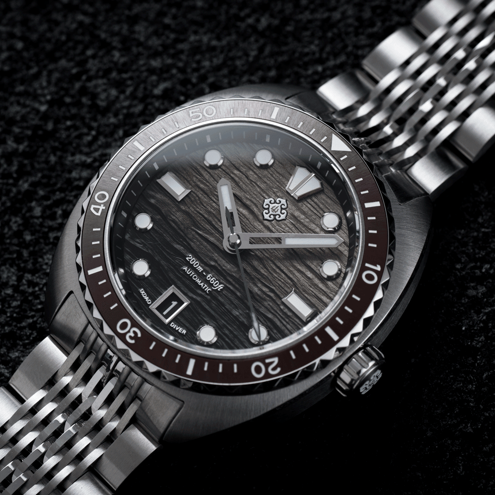 Abalone Diver - Brown Wave - Ixdao Watches