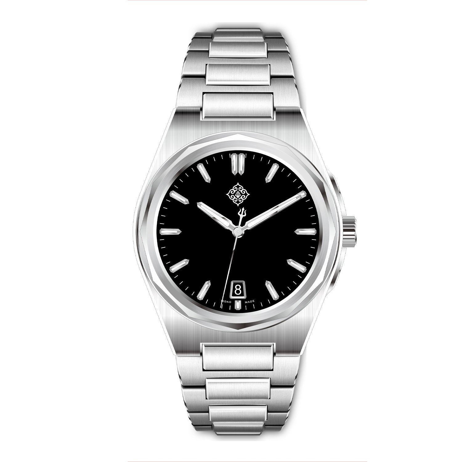 The Warrior Black Enamel V2 - Date 37.5 - Ixdao Watches