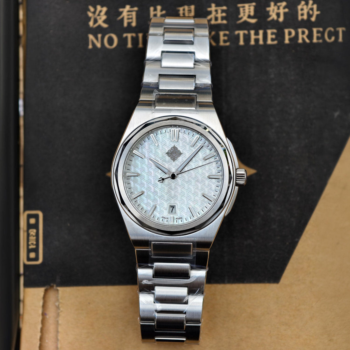 The Warrior White MOP V2 - Date 37.5 - PRE-ORDER - Ixdao Watches